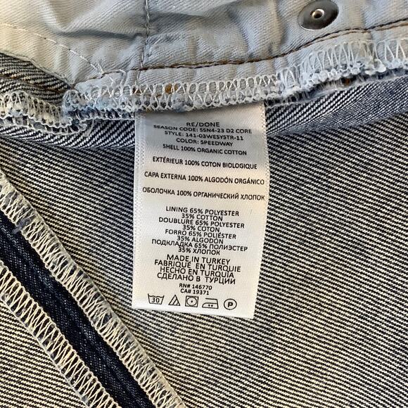 NEW! RE/DONE Levi's Easy Straight Size 26 Speedway jeans $315 msrp G17-13 - Picture 9 of 9